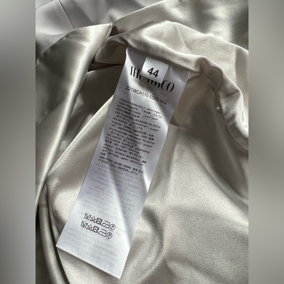 THE ATTICO Fujiko Satin Minidress in Silver sz US 8 IT 44 890$ - Picture 16 of 16